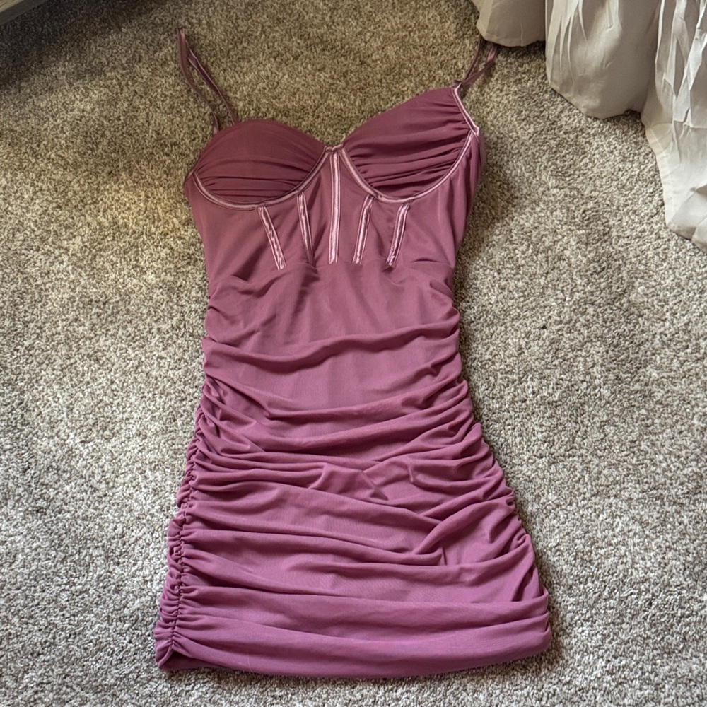 Iris Mauve Mini Dress